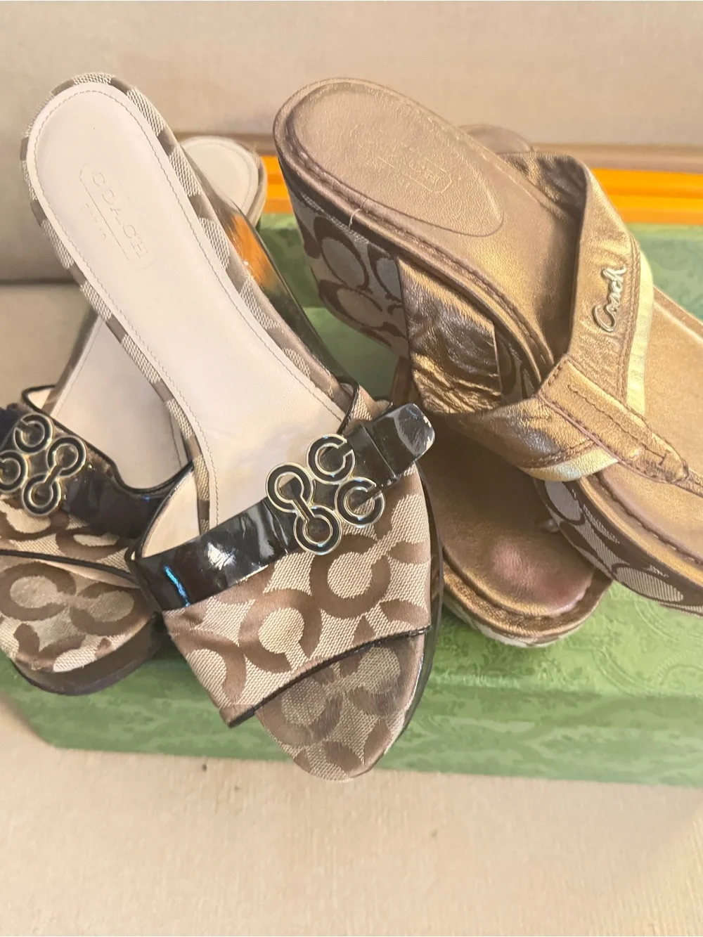 Coach slide mules